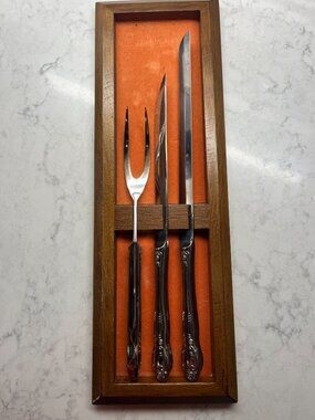 Vintage Carvel Hall Stainless Steel Carving Set in Original Box